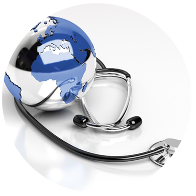 490-circle stethascope and blue globe