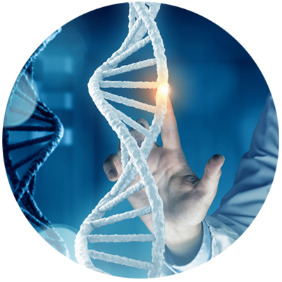 research-placeholder2-circle double helix on blue background