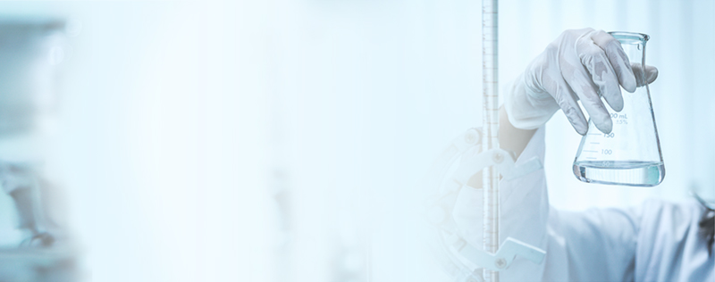 lab equipment with light blue filter