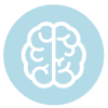 brain icon on blue circle